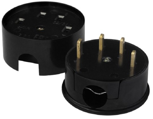 Разъем для электроплит накладной UNIVersal РШ-ВШ 32А 3P+PE 400В черный фото Разъем для электроплит накладной UNIVersal РШ-ВШ 32А 3P+PE 400В черный картинка